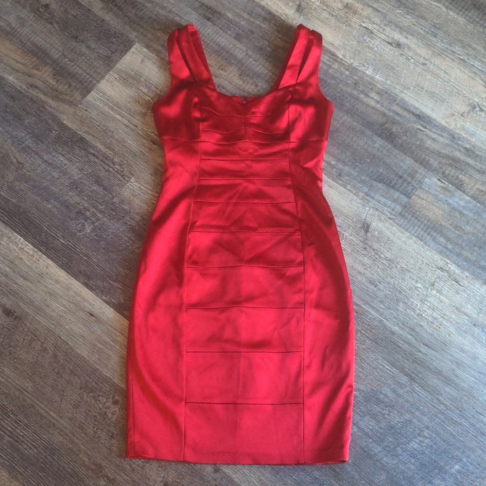 Jax | Red Formal Double Strap Bodycon Cocktail Dress